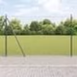 vidaXL Clôture Euro avec 7 poteaux flanqués 1,5x10 m en acier galvanisé