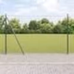 vidaXL Clôture Euro avec 7 poteaux à flans 1.4x10 m en acier galvanisé
