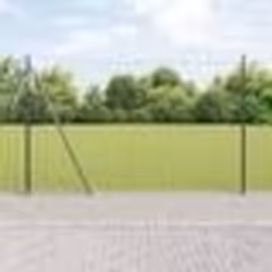 vidaXL Clôture Euro avec 7 poteaux à flasque de 1,6x10 m en acier galvanisé