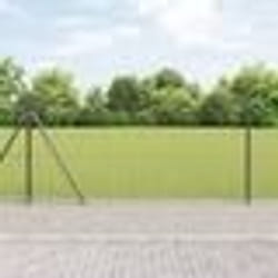 vidaXL Clôture Euro avec 13 Poteaux Flangés 0.8x25 m en Acier Galvanisé