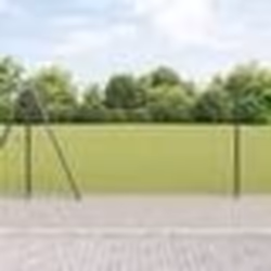 vidaXL Clôture Euro avec 13 poteaux à brides 1,2x25 m en acier galvanisé