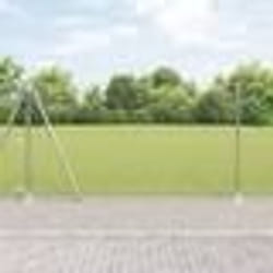 vidaXL Clôture Euro avec 7 poteaux flasques 1,2x10 m en acier galvanisé