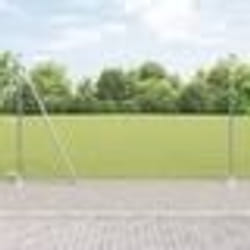 vidaXL Clôture Euro avec 7 poteaux à bride 1.5x10 m Acier galvanisé