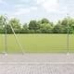 vidaXL Clôture Euro avec 7 poteaux flanqués 1.4x10 m en acier galvanisé