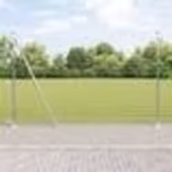 vidaXL Clôture Euro avec 7 poteaux flangés 1,5x10 m Acier galvanisé