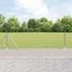 vidaXL Clôture euro avec 7 poteaux à collerette 0,6 x 10 m Acier galvanisé
