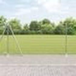 vidaXL Clôture Euro avec 7 poteaux à flans 1.2x10 m en acier galvanisé