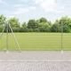 vidaXL Clôture Euro de avec 7 poteaux à flasque 1,2x10 m Acier galvanisé
