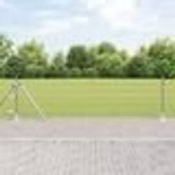 vidaXL Clôture Euro avec 7 poteaux à bride 0,4x10 m en acier galvanisé