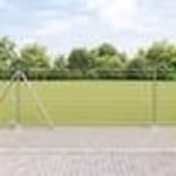 vidaXL Clôture Euro avec 7 poteaux flanqués 1x10 m en acier galvanisé
