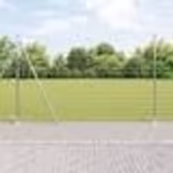 vidaXL Clôture Euro avec 7 poteaux flanqués 1,5x10 m Acier galvanisé