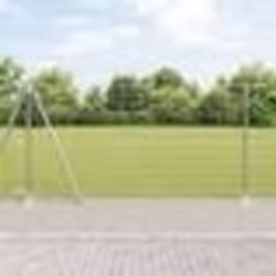 vidaXL Clôture Euro avec 13 poteaux et flangés 1,2x25 m Acier galvanisé