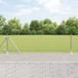 vidaXL Clôture Euro avec 7 poteaux flancs 0.4x10 m en acier galvanisé