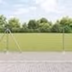 vidaXL Clôture Euro avec 7 poteaux flanchés 1x10 m en acier galvanisé