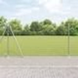 vidaXL Clôture Euro avec 13 postes et flasques 1,2x25 m Acier galvanisé