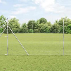 vidaXL Clôture de jardin 1,6x25 m en acier galvanisé