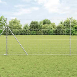 vidaXL Clôture de champ 1,4x50 m en acier galvanisé
