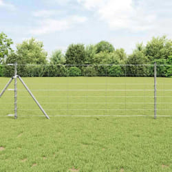 vidaXL Clôture de champ 0,8 x 100 m en acier galvanisé