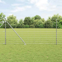 vidaXL Clôture 1,2 x 25 m en acier galvanisé