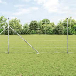 vidaXL Clôture de champ 1,4 x 25 m en acier galvanisé