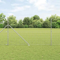 vidaXL Clôture de prairie Argent 25 x 1.5 m Acier galvanisé