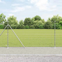 vidaXL Clôture de champ 1,4 x 25 m en acier galvanisé