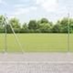 vidaXL Clôture de terrain 1,5 x 25 m en acier galvanisé