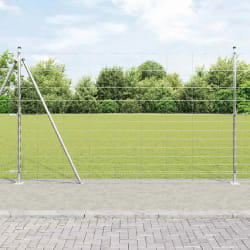 vidaXL Clôture en acier galvanisé 1,5x50 m