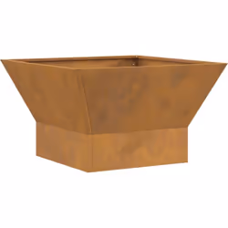 Ce foyer vidaXL carré marron 60x60x35 cm en acier résistant aux intempéries est LA solution pour aller dehors, alliant pratic ...