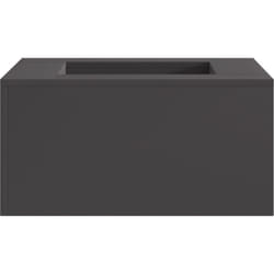 Brûleur de feu Carré Noir 60x60x30 cm Acier vidaXL
