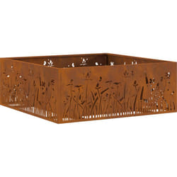 Vidaxl - Brasero carré 80x80x30 cm en acier weathering