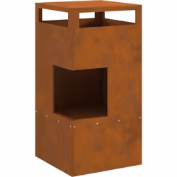 Ce foyer rustique extérieur mixe un look industriel avec des fonctions pratiques, créant une pièce maîtresse pour tout jardin ...