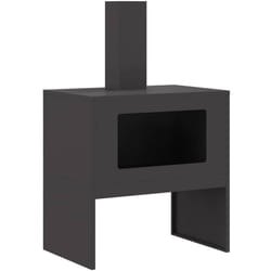 Vidaxl - Braise Noir 60 x 40 x 96 cm Acier laminé à froid