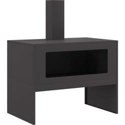 Vidaxl - Foyer avec cheminée Noir 80x50x96 cm Acier