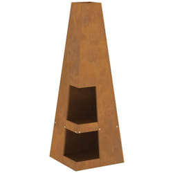 Vidaxl - Braise Marron 35 x 35 x 100 cm Acier résistant aux intempéries