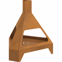 Cette grande cheminée à bois rustique ajoute chaleur et charme à tout espace extérieur, créant un coin douillet pour les soir ...