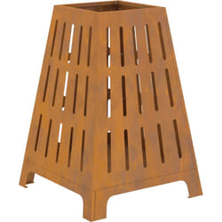 Vidaxl - brasero carré 50x50x70 cm en acier météo