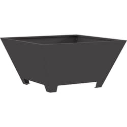 Vidaxl - Foyer en acier carré noir 60x60x30 cm
