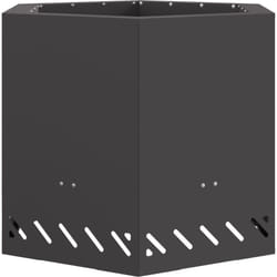 Vidaxl - Foyer sans fumée hexagonal noir 58x58x51 cm en acier