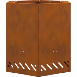 Ce brasero à bois a une forme hexagonale, et il crée une ambiance chaleureuse pour les soirées en extérieur ou tranquillement ...