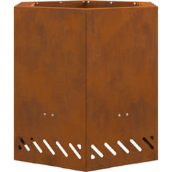 Vidaxl - Foyer sans fumée Hexagonal 48x48x51 cm Acier résistant aux intempéries