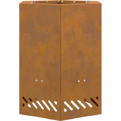 Vidaxl - Foyer sans fumée hexagonal 38x38x51 cm en acier résistant aux intempéries