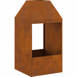 Cette cheminée extérieure à bois rustique mélange chic moderne et charme traditionnel. C'est un endroit parfait pour se rasse ...