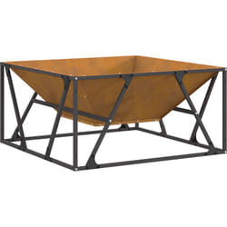 Vidaxl - foyer Carré 80x80x40 cm en acier résistant aux intempéries