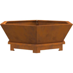 Vidaxl - Foyer Hexagonal 75x75x28 cm Acier Weathering