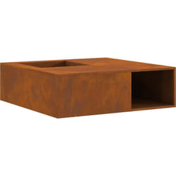 Vidaxl - VitreXL Foyer avec Rangement à Bûches 100x100x30 cm Acier Résistant aux Intempéries