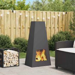 Vidaxl - Braise Noir 50 x 35 x 100 cm Acier laminé à froid