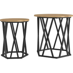 Vidaxl - Tables d'appoint 2 pcs en bois d'ingénierie