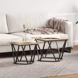 Cette table basse rectangulaire en chêne Sonoma est une super addition pour n'importe quel espace de vie moderne. Avec son lo ...