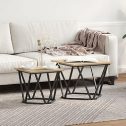 Vidaxl - Tables d'appoint 2 pcs en bois d'ingénierie chêne Sonoma